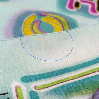 CHANEL Vintage CC Mark Logo Scarf Wrap Mint Green Multicolor Cotton Accessory