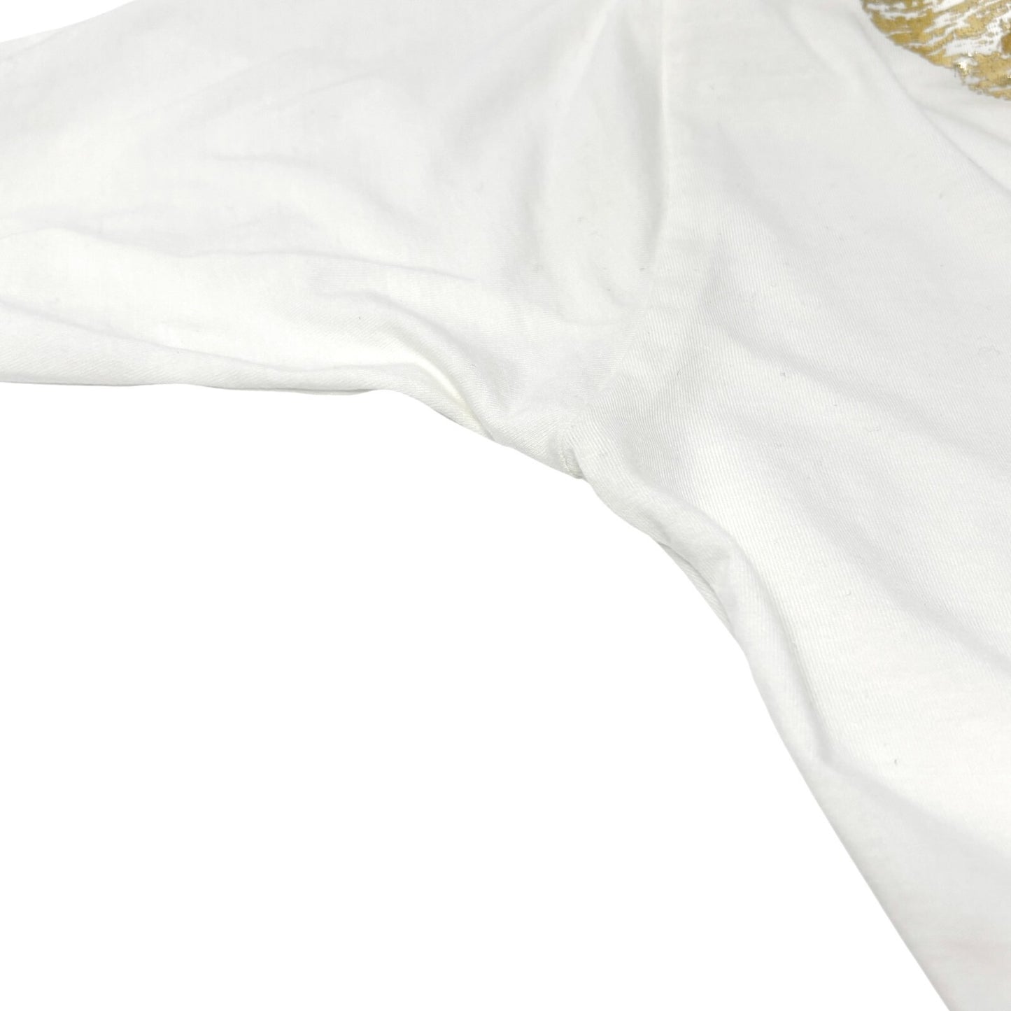 CELINE Vintage Big Macadam Logo Off-shoulder Top #M Spandex White Long Sleeve