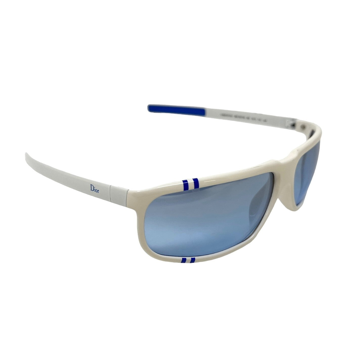 Dior Vintage Logo Sunglass 62/13/115 Shades Accessory Metal White Plastic RankAB