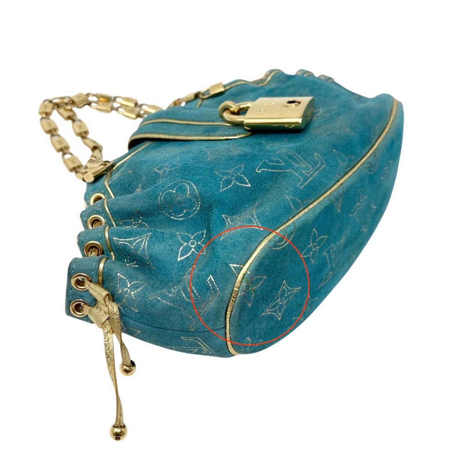 LOUIS VUITTON Vintage Monogram Extraordinary Theda PM Bag Turquoise 902025