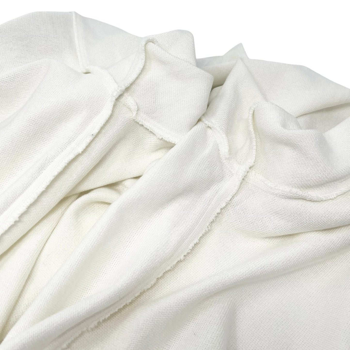 CHANEL Vintage CC Logo Button Cardigan Sweater Top #34 White Black 106908