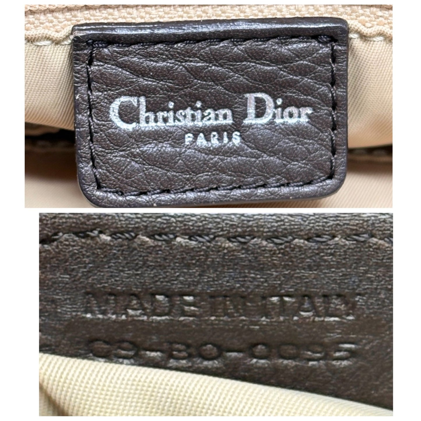 Christian Dior Vintage Trotter Monogram Street Chic Canvas Tote Bag Beige Brown