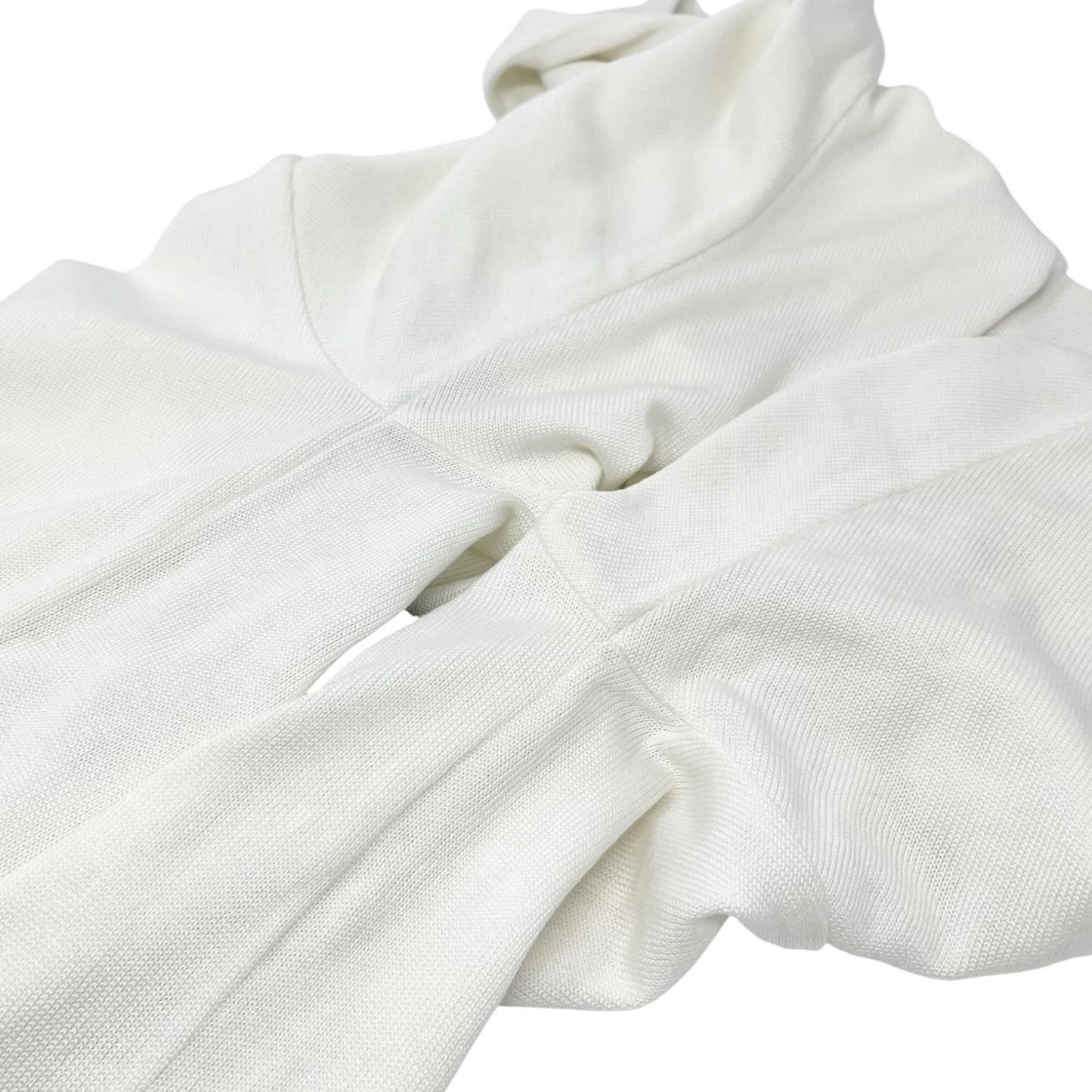 CHANEL Vintage CC Logo Button Cardigan Sweater Top #34 White Black 106908
