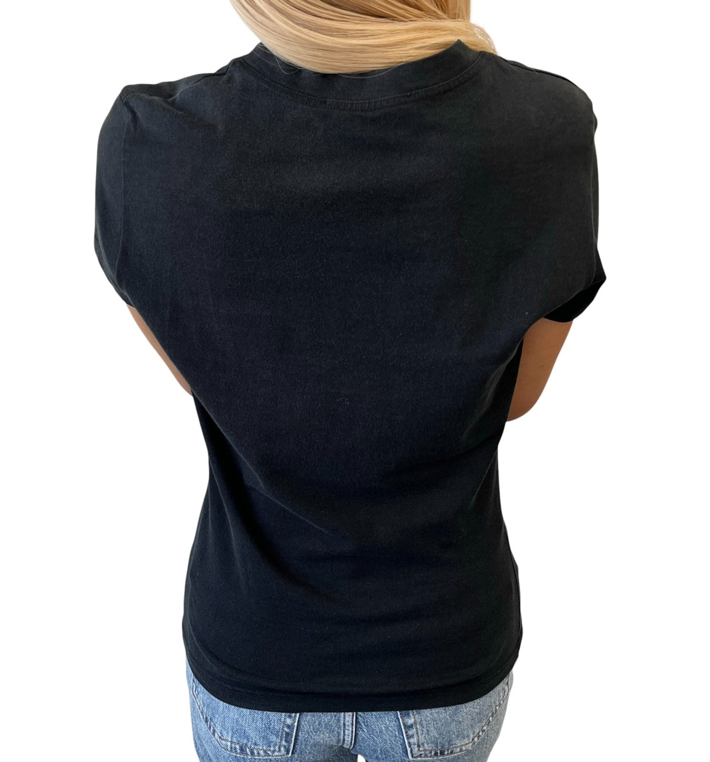 Christian Dior Vintage 2002 Addict Big Logo T-shirt Top #42 Black Red 902214