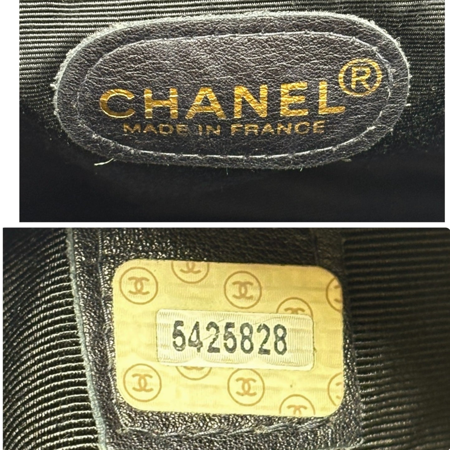 CHANEL Vintage Big CC Logo Embroidered Suede Shoulder Tote Bag Khaki