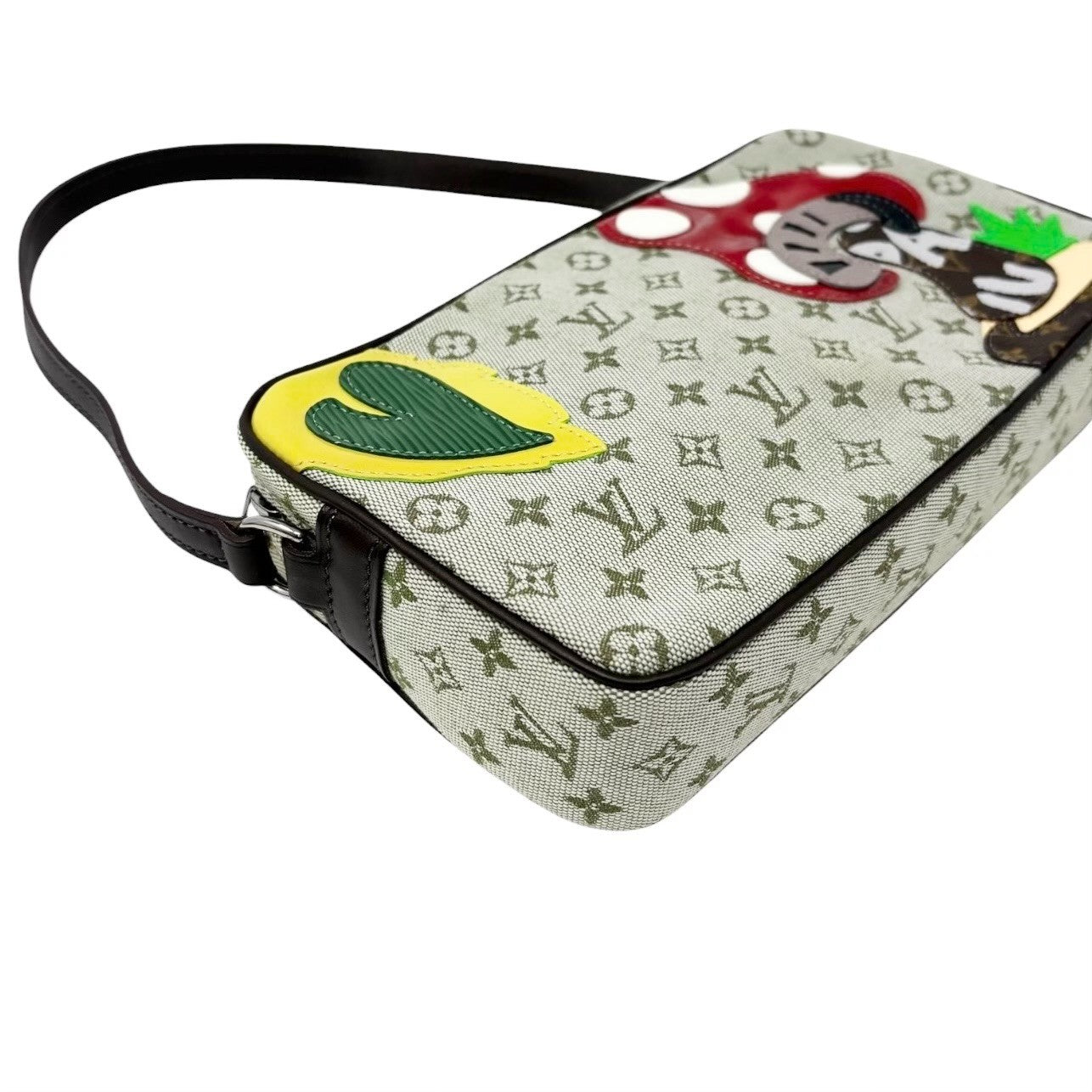 LOUIS VUITTON Vintage Conte de fees LV Monogram Logo Shoulder Bag Mushroom Green