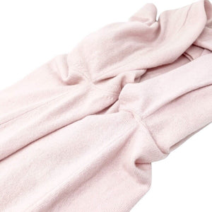 CHANEL Vintage 01A CC Mark Logo Knit Cardigan #42 Pink Brown Cashmere Stitch