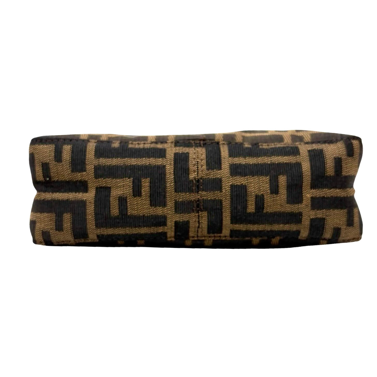FENDI Vintage FF Logo Zucca Mini Shoulder Bag Beige Brown Pochette 902338