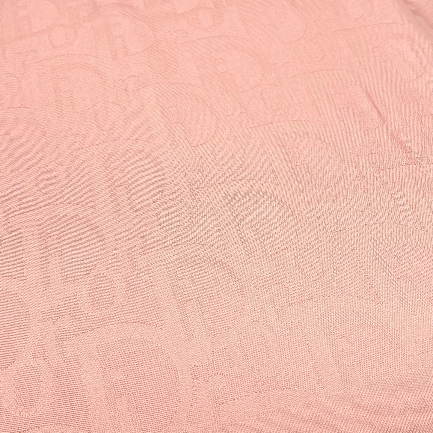 Christian Dior Vintage Logo Trotter Monogram Silk Scarf Shawl Pink 902070
