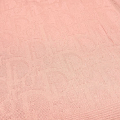 Christian Dior Vintage Logo Trotter Monogram Silk Scarf Shawl Pink 902070
