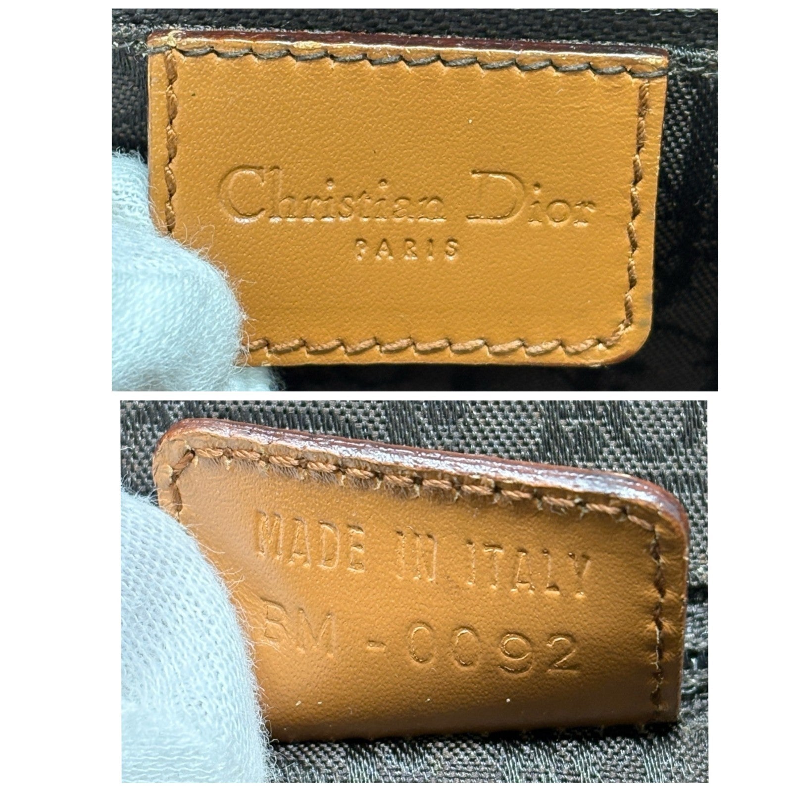 Christian Dior Vintage 2002 Logo Street Chic Uptown Tote Bag Brown Leather