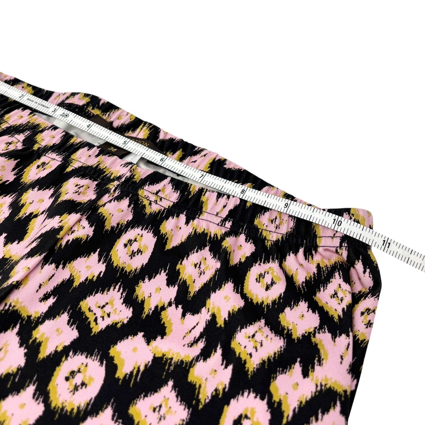 LOUIS VUITTON Vintage LV Monogram Logo Leggings Pants #36 Pink Black Nylon