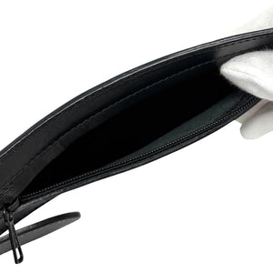 Christian Dior Vintage 2002 Saddle Waist Bag #85 Pouch Belt Black Gold Leather