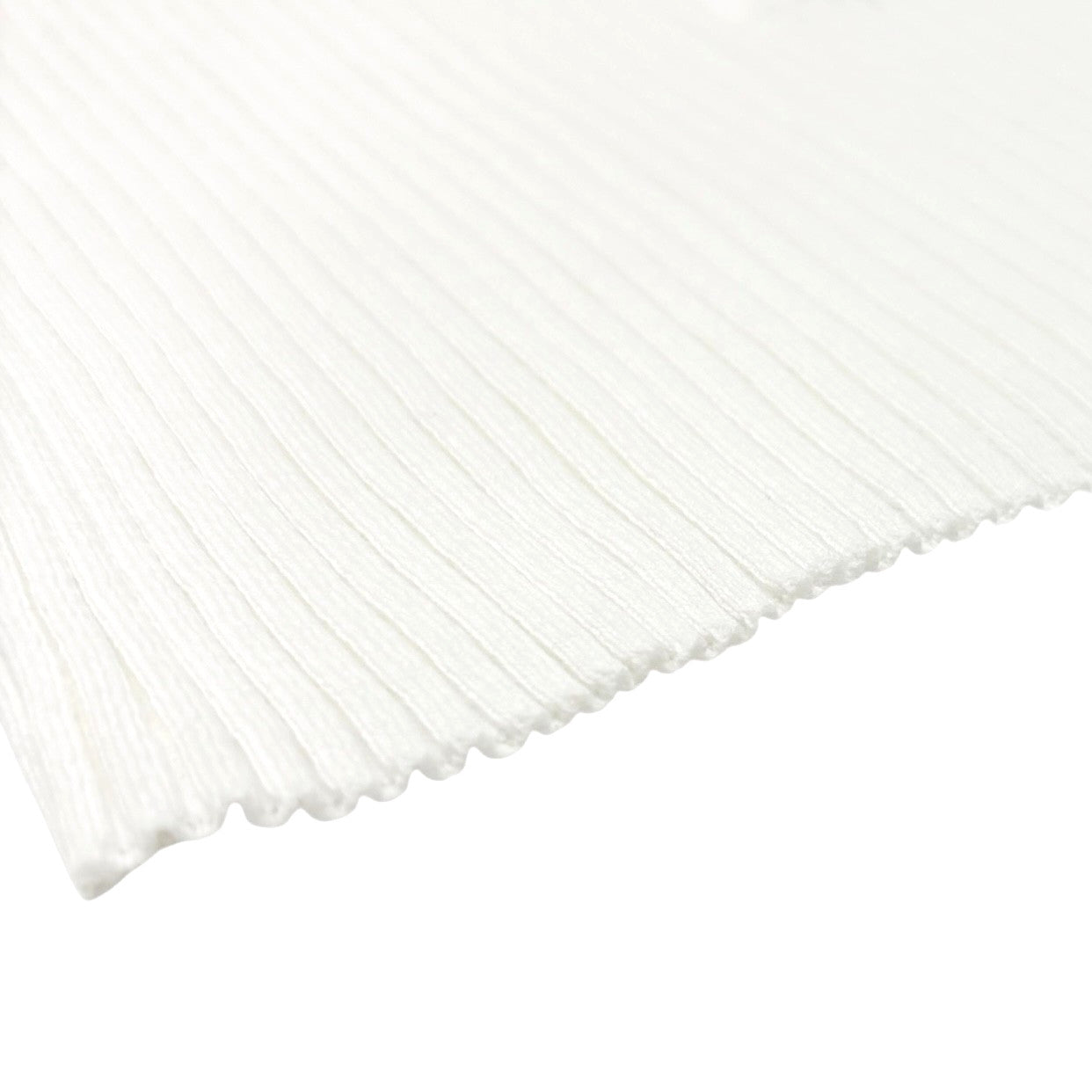 CHANEL Vintage 08P CC Mark Logo Rib Knit T-shirt Top #38 White Gray Cotton