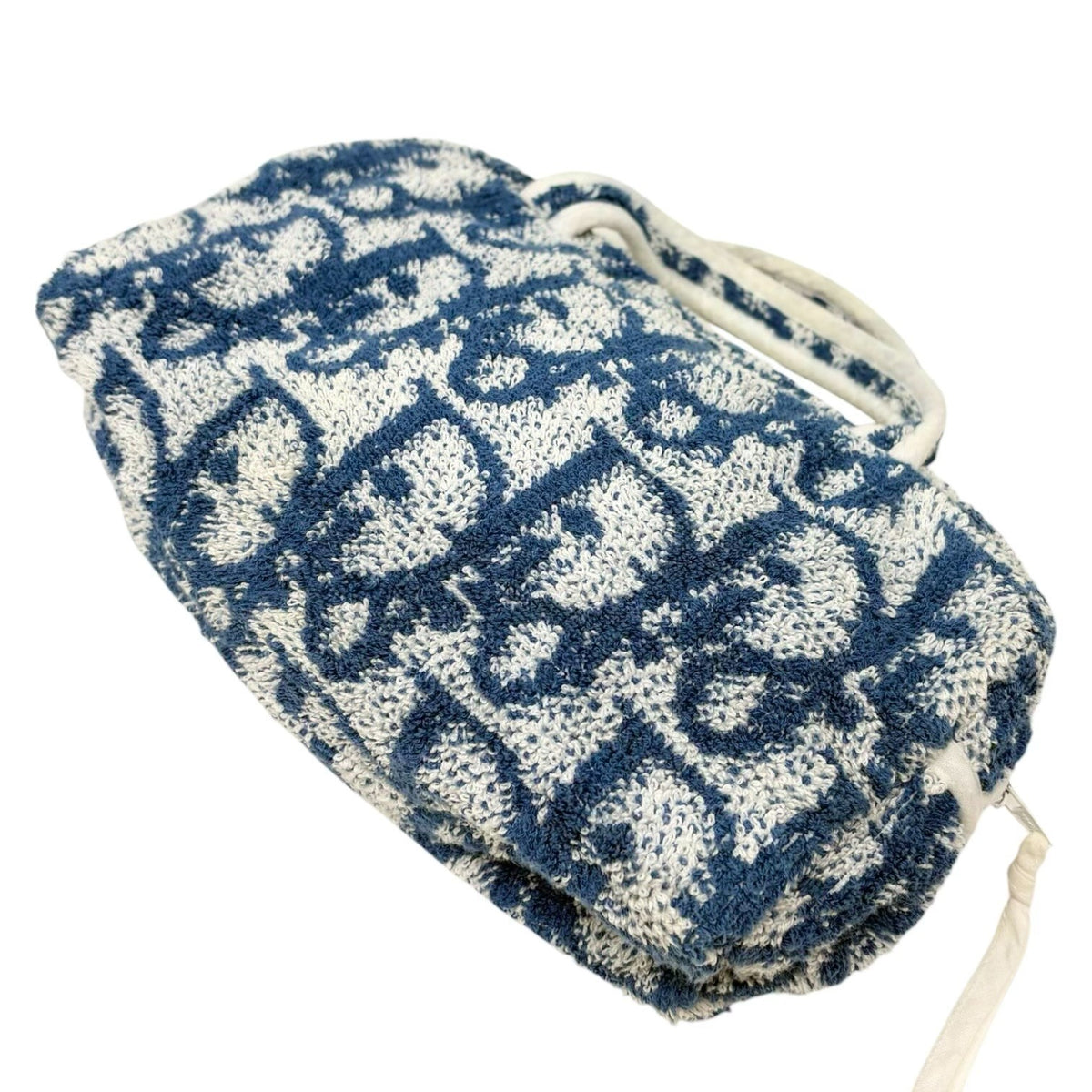 Christian Dior Vintage Trotter Monogram Terry Cloth Mini Bag Blue 902337