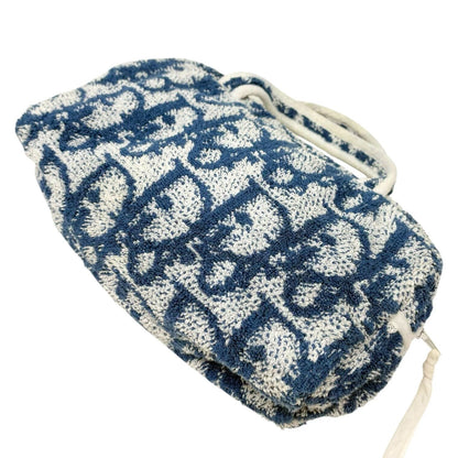 Christian Dior Vintage Trotter Monogram Terry Cloth Mini Bag Blue 902337