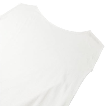 CHANEL Vintage 07P CC Mark Logo Knit Tank Dress One-piece White Cotton Stitch