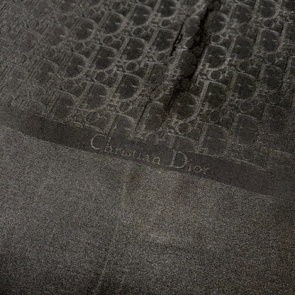 Christian Dior Vintage Logo Trotter Monogram Silk Wrap Scarf Khaki 902067