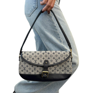 LOUIS VUITTON Vintage M92690 Marjorie LV Monogram Logo Shoulder Bag Blue RankAB