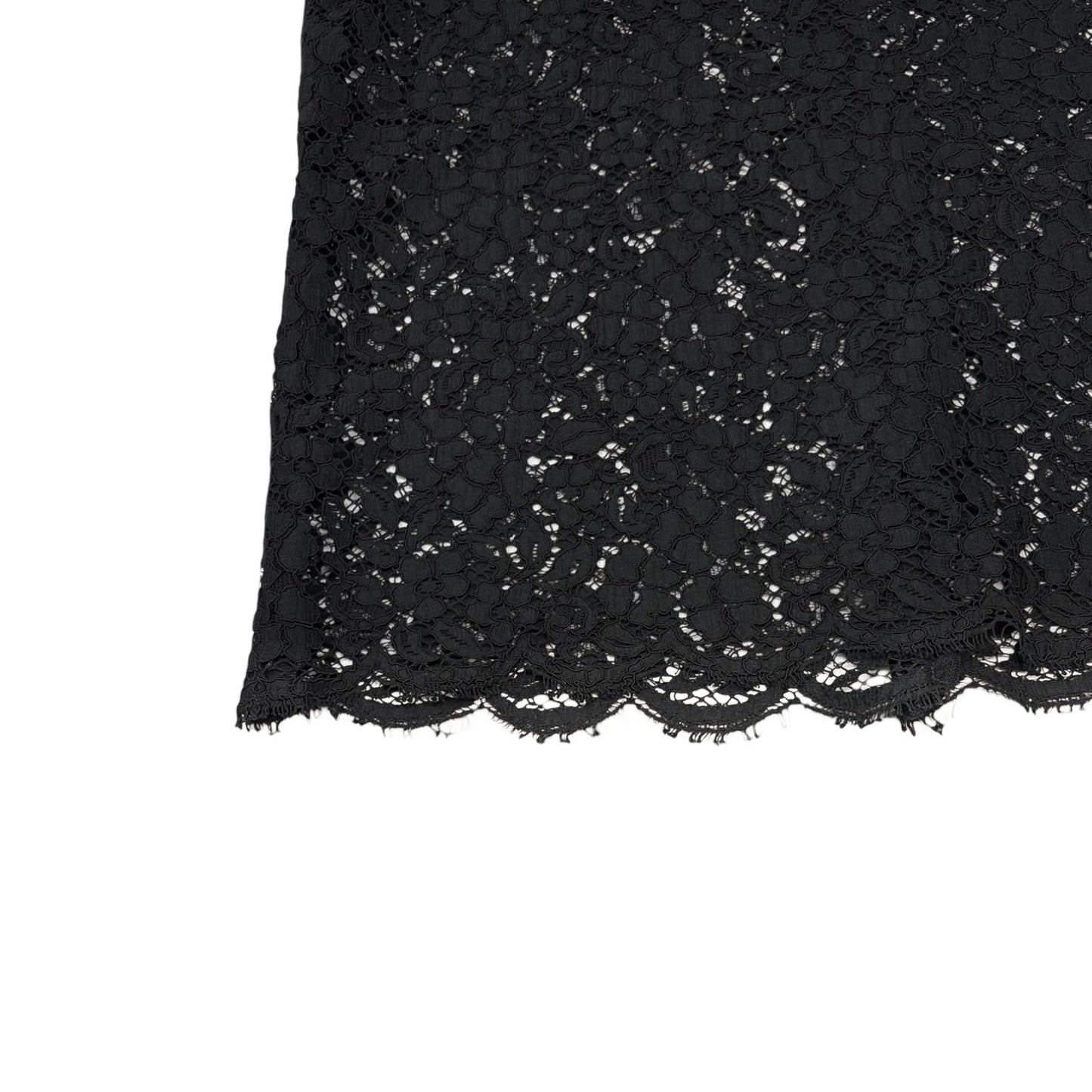 DOLCE&GABBANA Vintage Midi Floral Lace Camisole Dress #44 Black Cotton