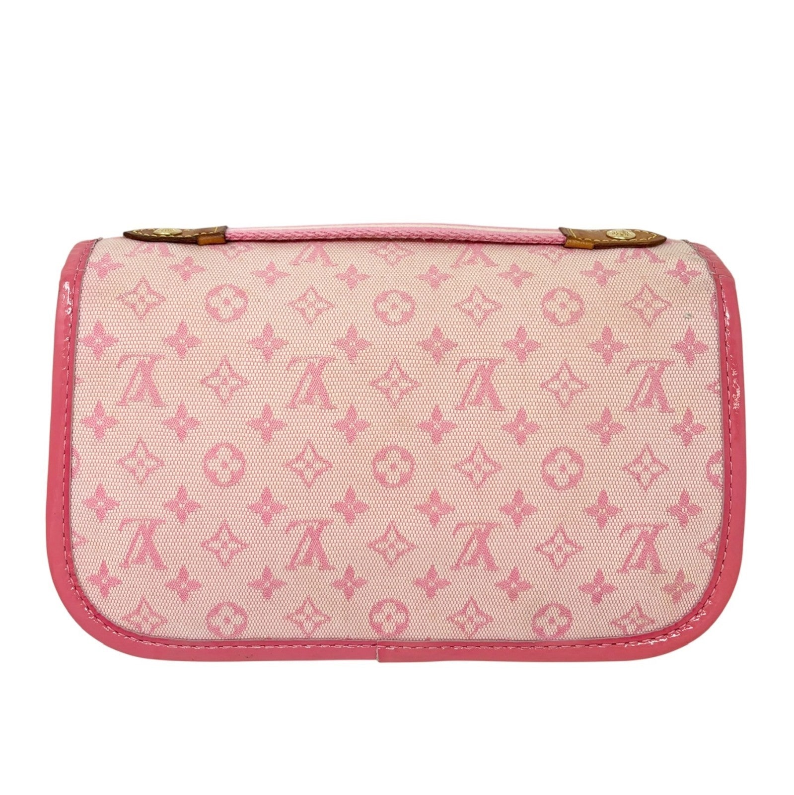 LOUIS VUITTON Vintage Monogram Mini Lin Trousse Mary Kate Pochette Bag Pink