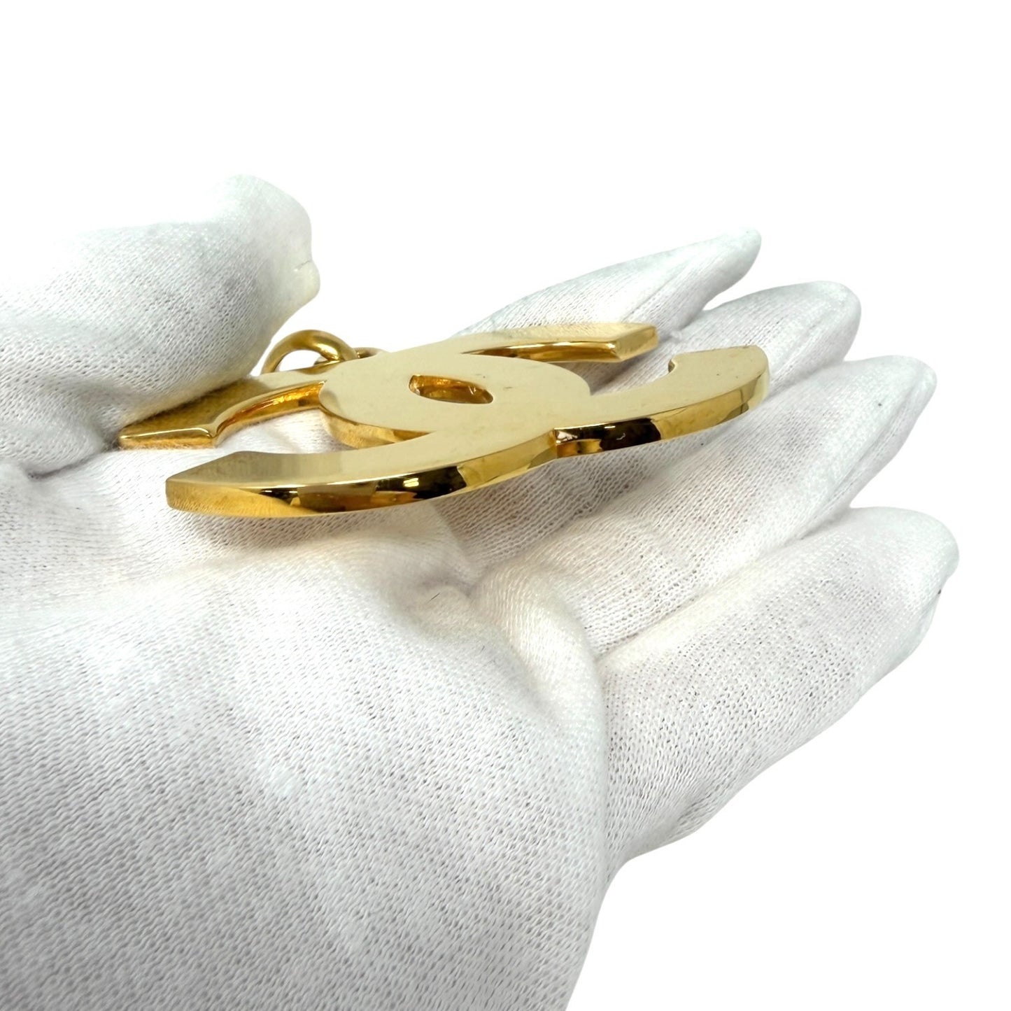CHANEL Vintage 93P CC Logo Chain Waist Belt Accessory Gold Metal 902396