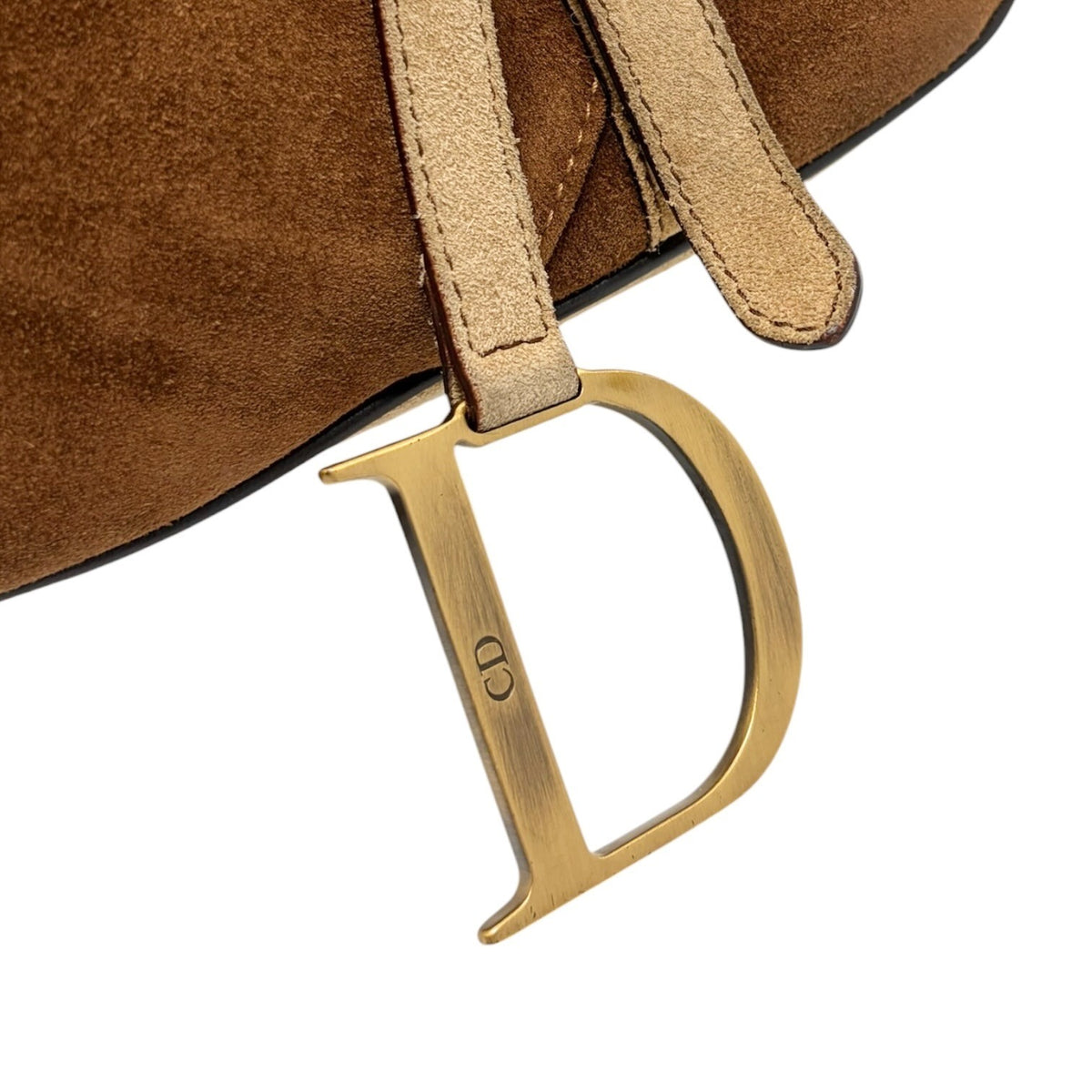 Christian Dior Vintage Pony Carf Hair Saddle Shoulder Bag Brown Beige 902489