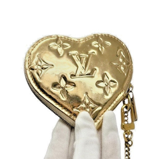 LOUIS VUITTON Vintage Monogram Miroir Porte Monnaie Coeur Purse Coin Case Gold