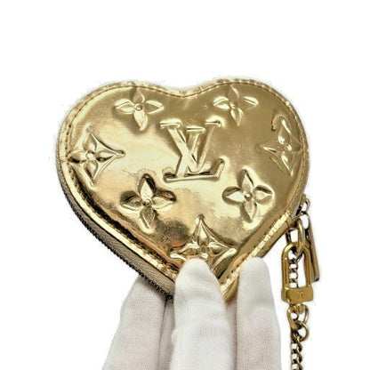 LOUIS VUITTON Vintage Monogram Miroir Porte Monnaie Coeur Purse Coin Case Gold
