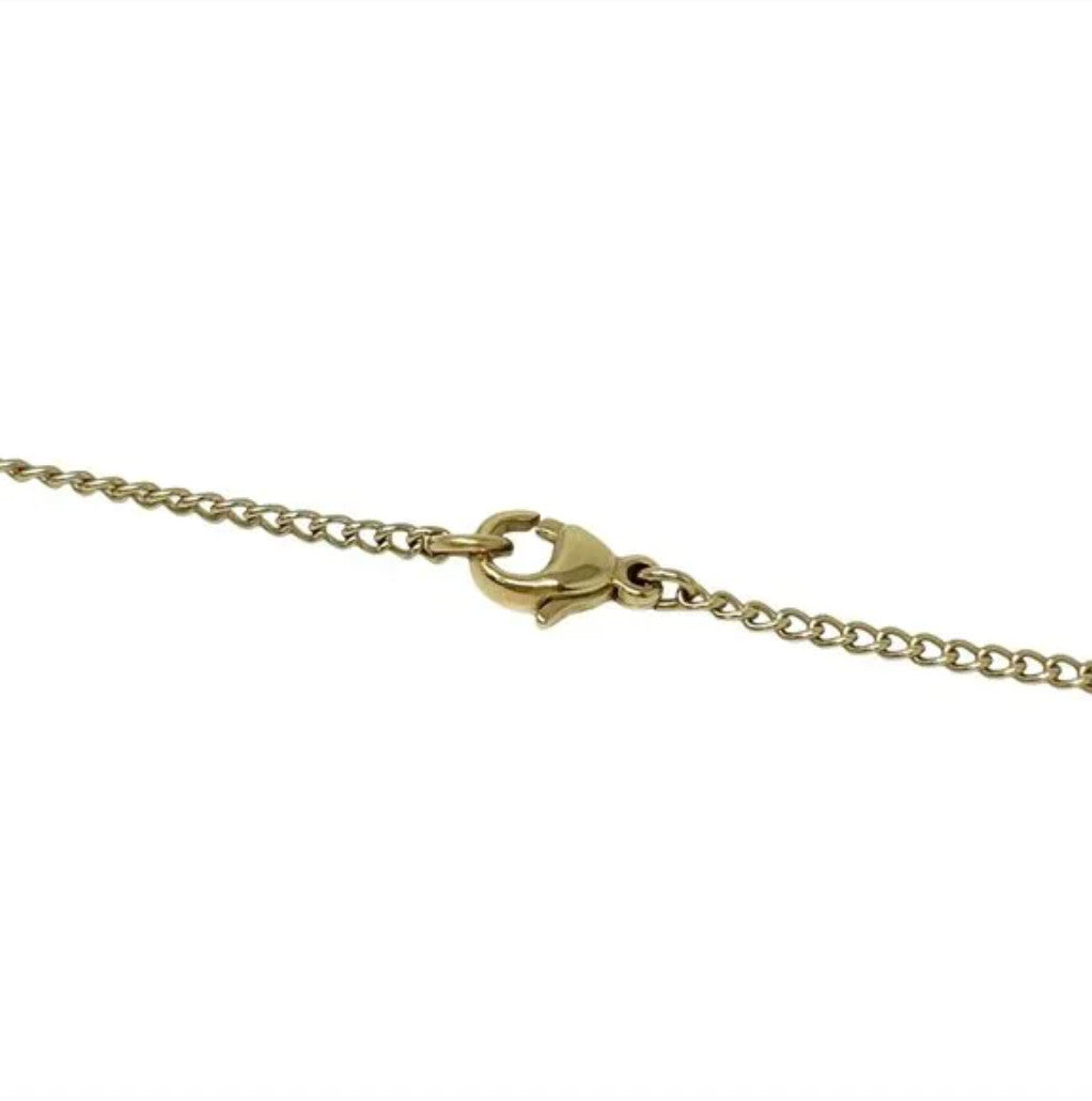 CHANEL Vintage 03A CC Mark Logo Necklace Accessory Star Jewelry Gold Metal
