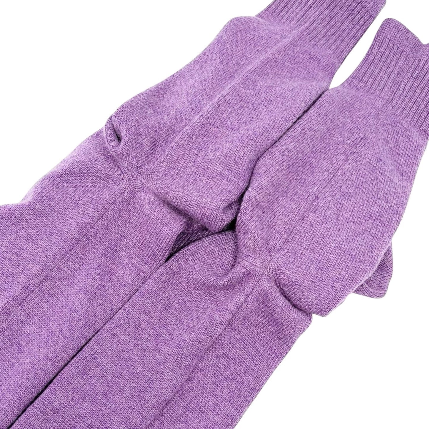 CHANEL Vintage CC Turnlock Sweater Dress #38 Cashmere Purple Silver 902247