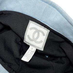 CHANEL Sport Vintage 03A Big CC Mark Knit Bucket Hat #S Blue Black Rank AB