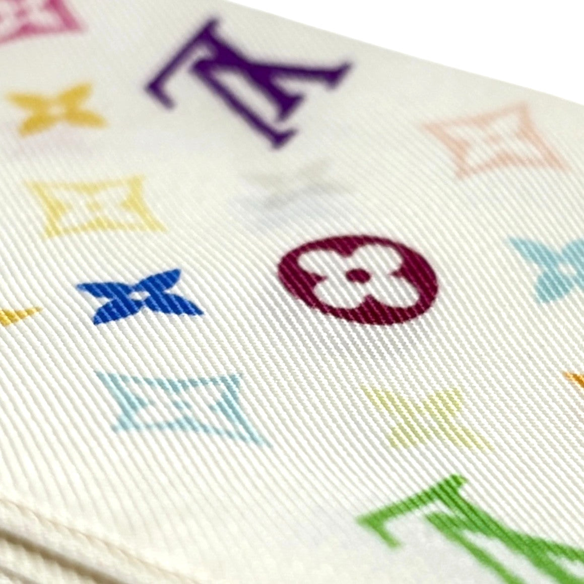 LOUIS VUITTON Vintage LV Monogram Multicolor Bandeau Scarf Silk Hair Accessory