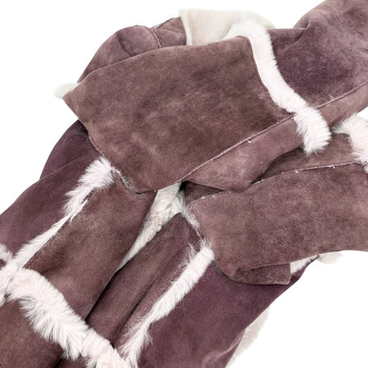 Christian Dior Vintage 2000 Cropped Fur Jacket #38 Dark Purple Suede 902361