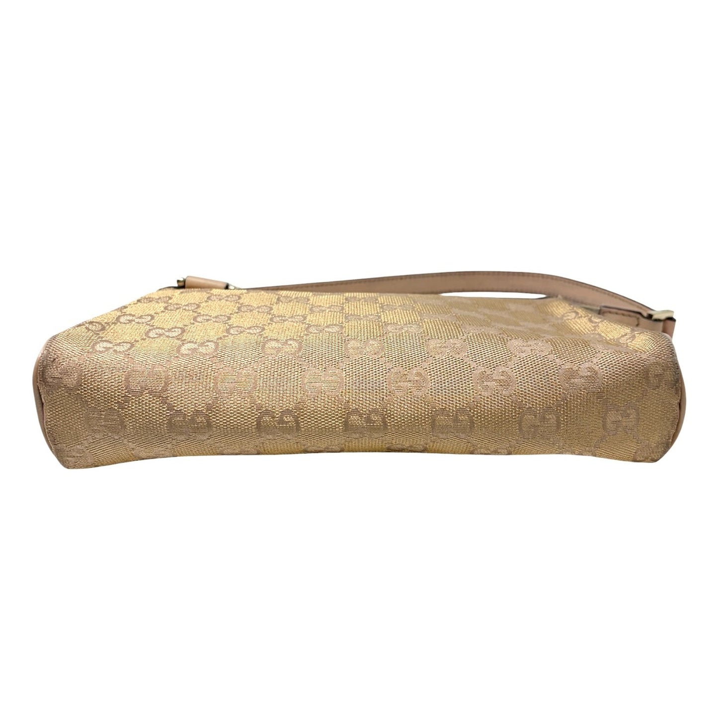GUCCI Vintage GG Monogram Abbey Mini Pochette Shoulder Bag Pink Gold 106921