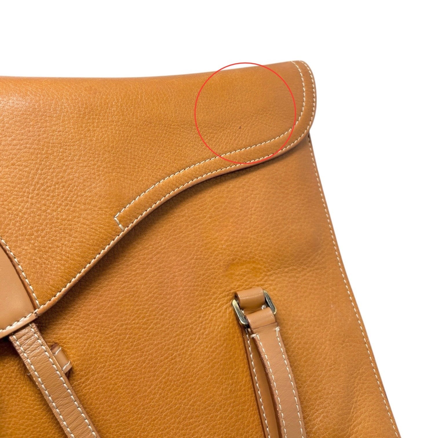 Christian Dior Vintage 2002 Logo Saddle Shoulder Tote Bag Camel Gold Leather