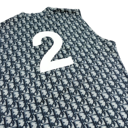 Christian Dior Vintage J'ADORE Logo Trotter Tank Top #38 Dark Blue White 902490