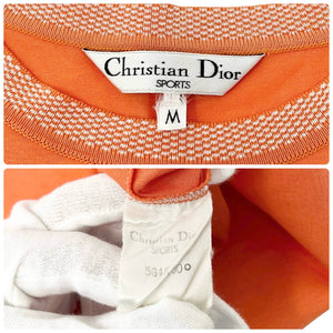 Christian Dior Sports Vintage Big Logo T-shirt #M Top Orange Cotton Rank AB