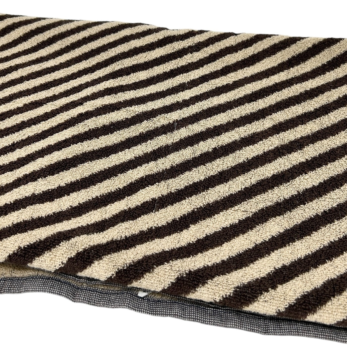 Christian Dior Vintage Logo Beach Towel Terry Cloth Brown Beige Cotton RankAB