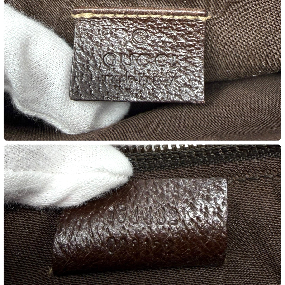 GUCCI Vintage GG Monogram Logo Pochette Mini Bag Charm Brown Canvas 902817