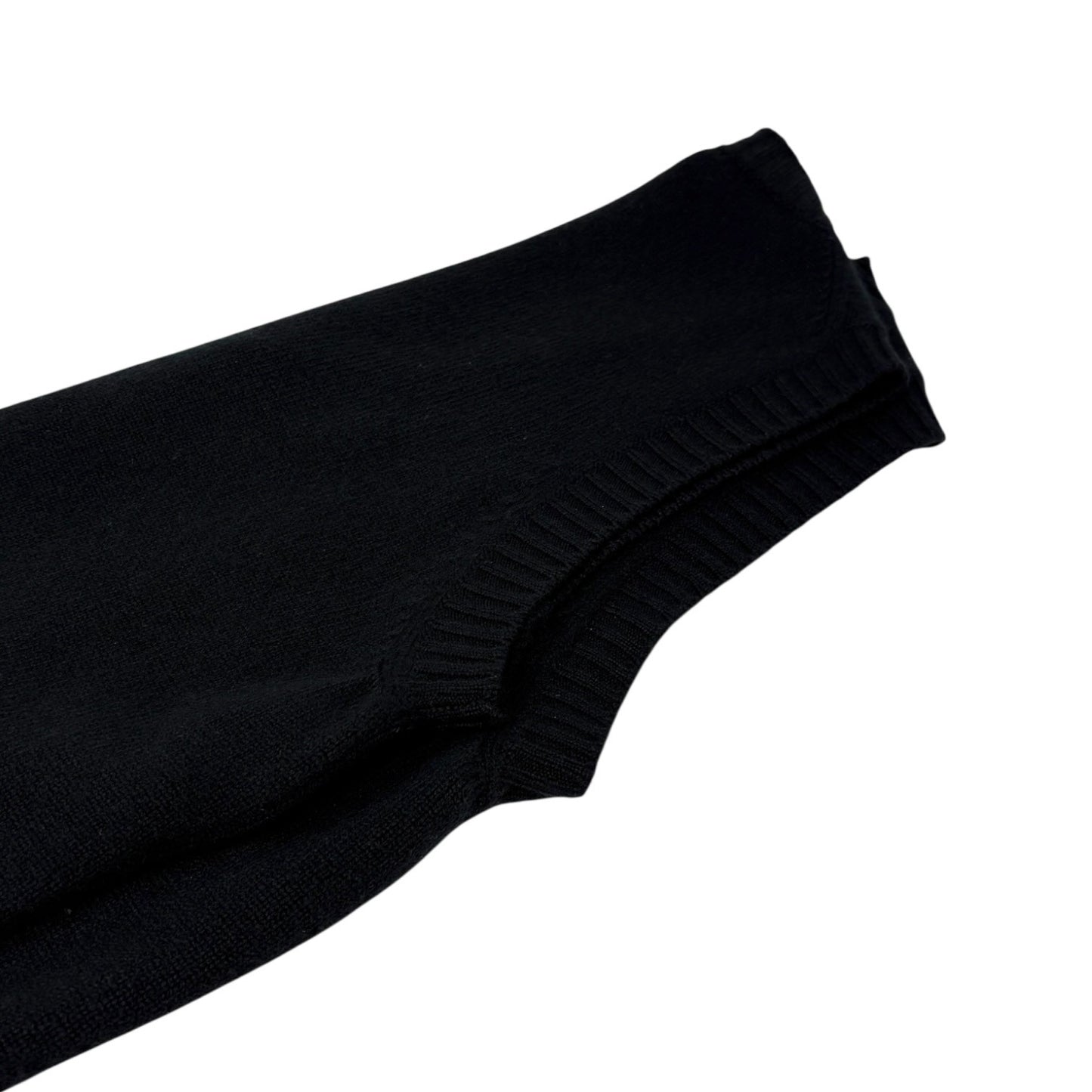 CHANEL Vintage P42027 CC Turnlock Sleeveless Cashmere Knit Dress #36 Black
