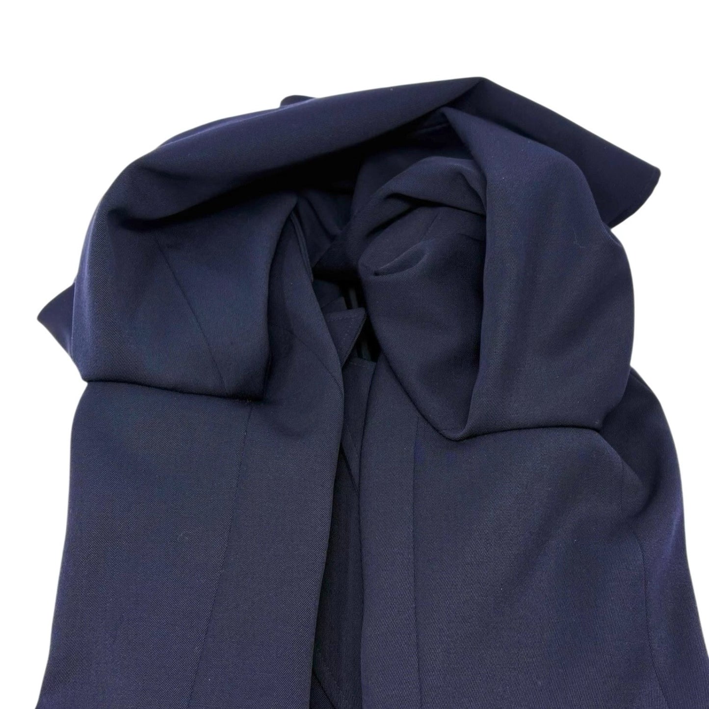 CHANEL Vintage 97P CC Logo Button Blazer Jacket #42 Dark Blue Gold Wool Pocket