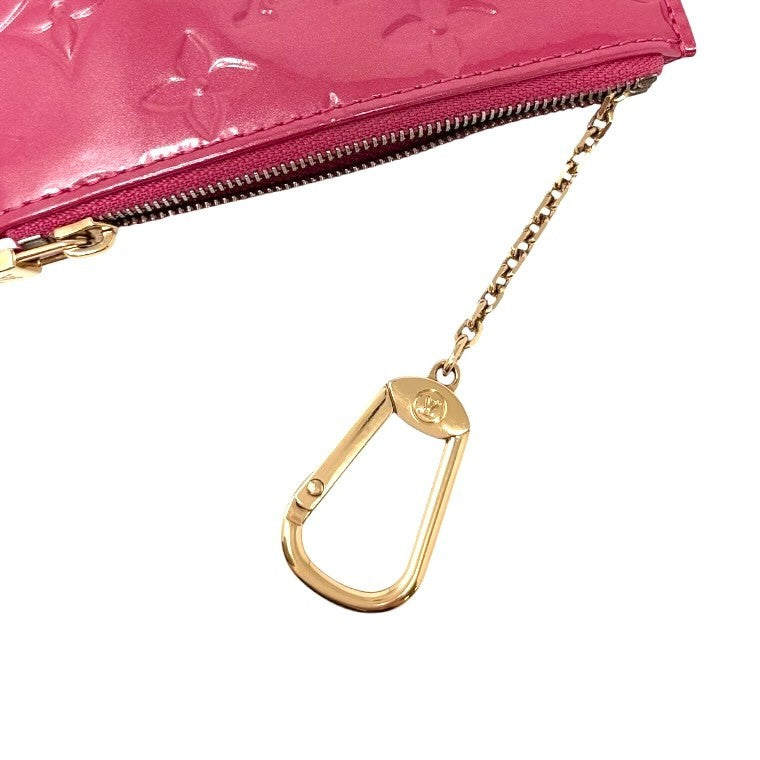 LOUIS VUITTON Vintage Monogram Vernis Pochette Cles Coin Case Pink 902010