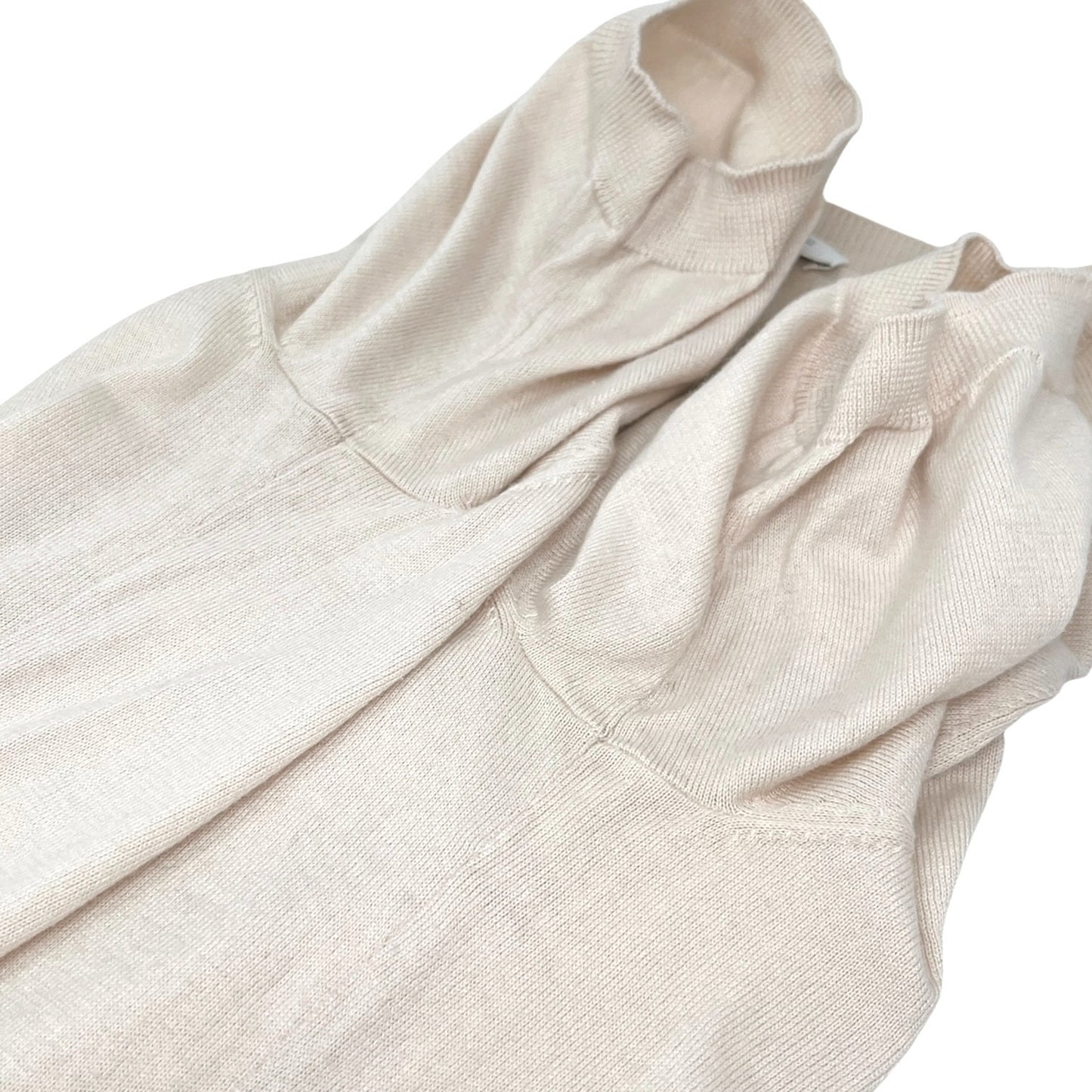 CELINE Vintage Macadam Logo Knit T-shirt Top Pink Beige Cotton 106955