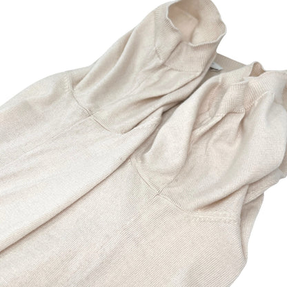 CELINE Vintage Macadam Logo Knit T-shirt Top Pink Beige Cotton 106955