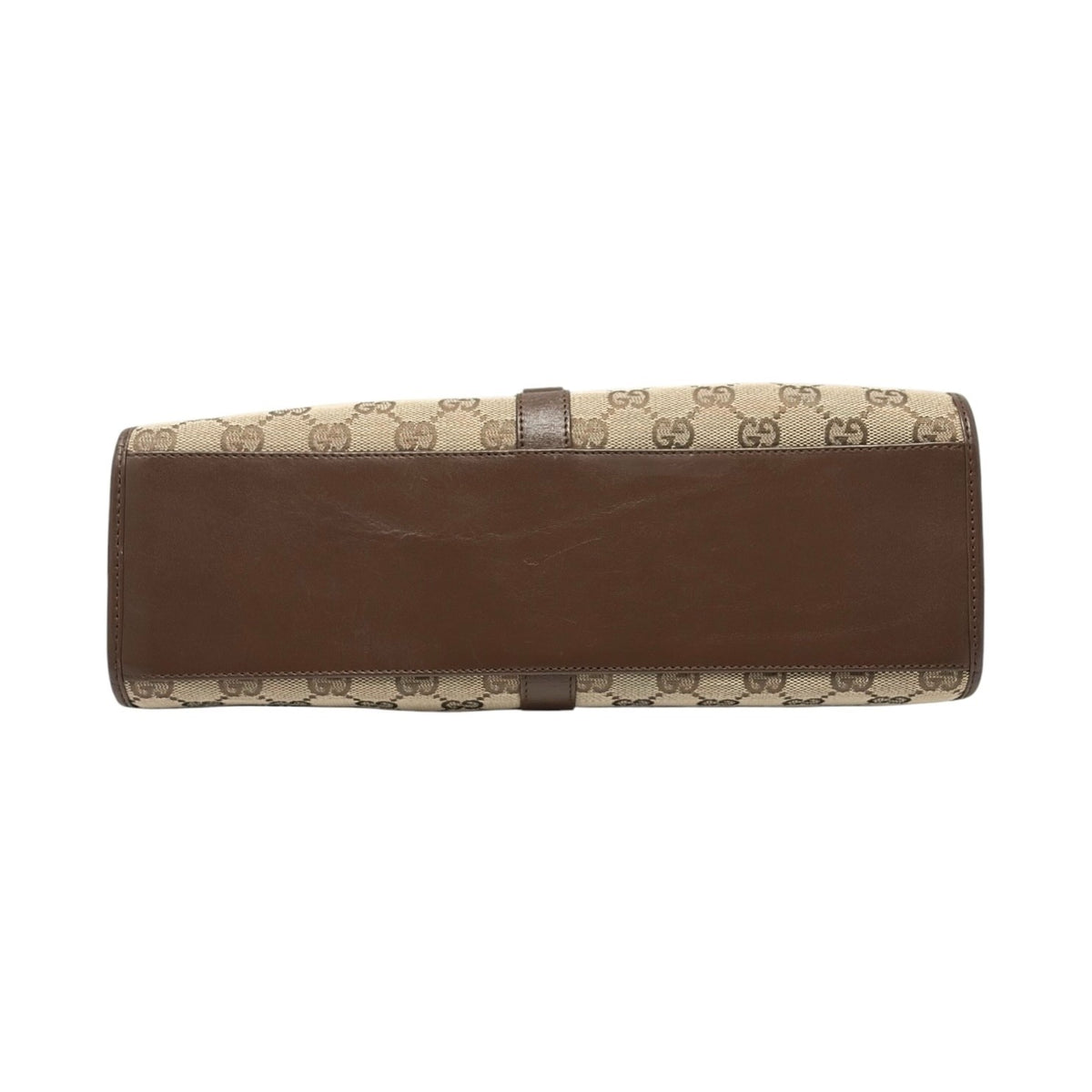 GUCCI Vintage Jackie GG Monogram Shoulder Bag Beige Brown Canvas 902460