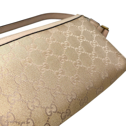 GUCCI Vintage GG Monogram Abbey Mini Pochette Shoulder Bag Pink Gold 106921