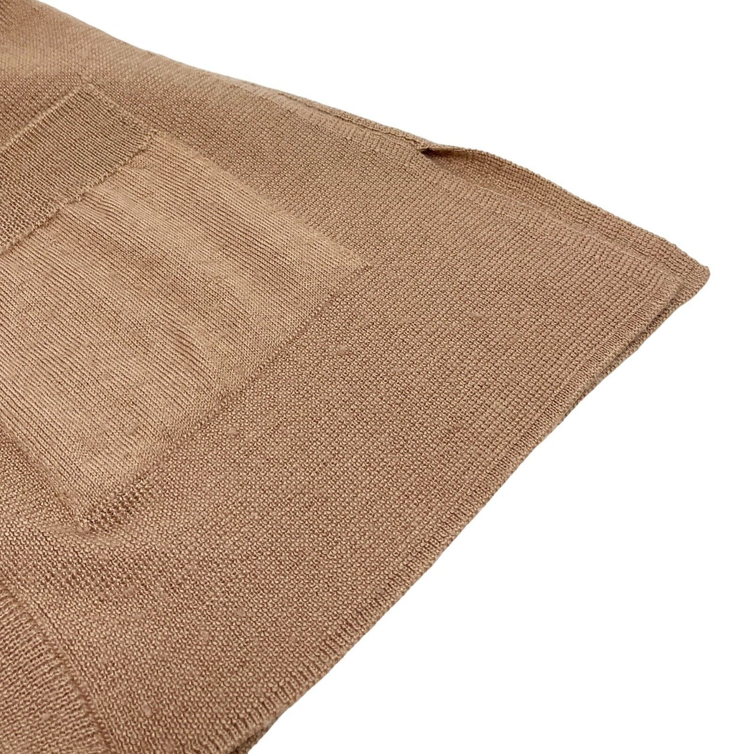 CELINE Vintage Macadam Logo Cardigan Sweater Top #S Knit Cashmere Brown RankAB