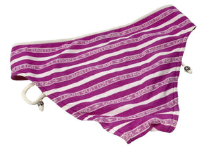 LOUIS VUITTON Vintage Logo Swimwear Stripe Bikini Set #34 Polyester Pink RankAB