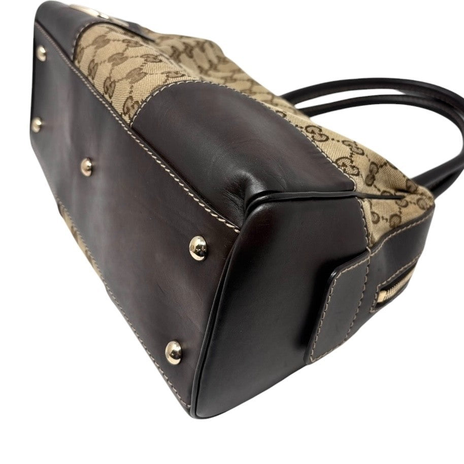 GUCCI Vintage GG Monogram Lovely Heart Shoulder Bag Beige Brown Canvas 902325